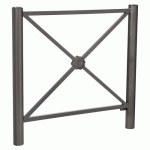 BARRIÈRE PROVINCE ROSACE 1.07M INOX BROSSÉ ZINC GRIS PROCITY - PROCITY