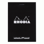 DOTPAD - BLOC AGRAFÉ RHODIA N°12 8,5X12 CM DOT 80 FEUILLETS 80G - NOIR - LOT DE 20