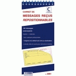CARNET DE MESSAGES REÇUS, 120 MESSAGES REPOSITIONNABLES - LOT DE 2