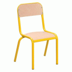 LOT DE 2 - CHAISE SCOLAIRE LUDO - TAILLE 2 - MATERNELLE MOYENNE SECTION - JAUNE