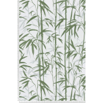 PAPIER PEINT MOTIF BAMBOU BLANC & VERT MODERNE TAPISSERIE TROPICAL MOTIF FEUILLE VERTE PAPIER PEINT INTISSÉ STYLE JAPONAIS POUR SALLE DE BAIN - VERT,