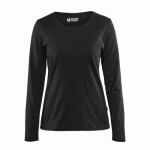 T-SHIRT MANCHES LONGUES FEMME NOIR TAILLE XXXL - BLAKLADER