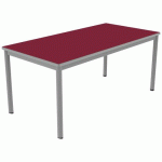 TABLE CARÉLIE MOB 160X80 T5 STRA POLYURÉ. CERISE GRIS/9006 - MOBIDECOR