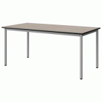 TABLE MALIBU 160X80 T5 4P STRA ACACIA/NOIR GRIS 9006