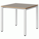 TABLE MALIBU 80X80 T5 SOUDÉ STR ALAI GRIS U727/BLC 9016