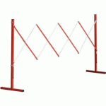 BARRIÈRE DE CHANTIER EXTENSIBLE DROITE - ROUGE/BLANCHE - TALIAPLAST
