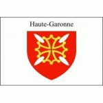 DRAPEAU HAUTE GARONNE : DIMENSIONS - 100 X 150 CM