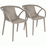 FAUTEUIL JARDIN EMPILABLE TAUPE HOP EN LOT - EZPELETA