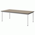 TABLE MALIBU 160X80 T2 4P ST ANTIB CHÊNE 1146/NOIR BLC 9016