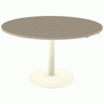 TABLE MANO RÉGLABLE Ø130 STRA ABS CHÊNE BORDALINO/BEIGE 1013 - MOBIDECOR