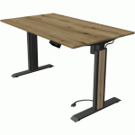 BUREAU RÉGLABLE MOVE 1 ADVANCE ÉRABLE/ANTHRACITE - 140X80 CM - KERKMANN