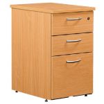 CAISSON HAUTEUR BUREAU MÉTAL NF ENVIRONNEMENT CÈDRE TOP CÈDRE, H.72 X L. 42 X P. 60 CM