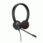 CASQUE MICRO FILAIRE JABRA EVOLVE 20 TEAMS STÉRÉO USB-C/A - 2 ÉCOUTEURS