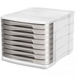 CEP MODULE DE CLASSEMENT 8 TIROIRS 398M - DIMENSIONS L29,2 X H24,6 X P38,6 CM COLORIS TAUPE