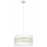 HELAM LIGHTING - HELAM HELEN PLAFONNIER SUSPENSION CYLINDRIQUE BLANC, OR 40CM