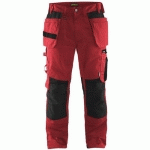 PANTALON DE TRAVAIL ARTISAN ROUGE/NOIR TAILLE 40L - BLAKLADER