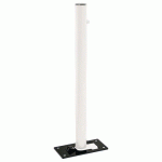 POTELET RABATTABLE SOLIBLOC Ø 76 MM INOX BROSSÉ - BLANC 9010 - PROCITY