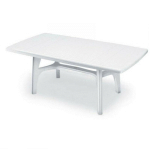 TABLE EN RÉSINE BLANCHE 180X95 CM. PRÉSIDENT 1800