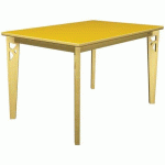TABLE IRISS 120 X 80 CM 4P - STRAT JAUNE CURRY/HÊTRE NATUREL