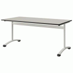 TABLE MALIBU 160X80 T5 DL STRA BLC SEL W911/NOIR BLC 9016