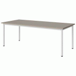 TABLE MALIBU 180X80 T4 4P STRA ABS GRIS U727/BLC 9016