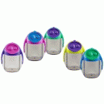 TAILLE-CRAYON DOUBLE 'MIGOO', FORME RONDE, ASSORTI - LOT DE 40