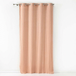 RIDEAU A OEILLETS GAZE DE COTON 135X240CM ANGELIASE ROSE