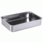 BAC DE PRÉSENTATION/À GRATIN 30 CM EN INOX 18/10, POLI SATINÉ