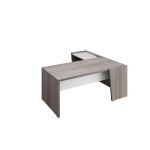 BUREAU DROIT CANBERRA - L.180 X P.80 CM - PLATEAU CÈDRE - PIEDS PLEINS