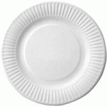 LOT DE 2 - ASSIETTE EN CARTON, ROND, 230 MM, BLANC