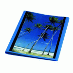 LOT DE 2 - PROTÈGE-DOCUMENTS PERSONNALISABLE VIQUEL - ESSENTIEL RECYCLE - POLYPROPYLÈNE OPAQUE A4 60 POCHETTES - 120 VUES BLEU