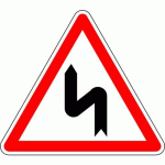 PANNEAU SIGNALISATION SUCCESSION VIRAGES CL2 A1D - 700MM - KELIAS