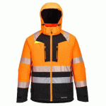 PORTWEST DX430 PARKA DX4 HV CLASSE 2 ORANGE/NOIR - TAILLE M