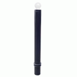 POTEAU MÉMOIRE DE FORME NOIR Ø80MM TÊTE BOULE BLANCHE - VISO