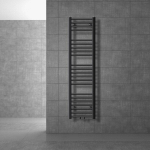 RADIATEUR DE SALLE DE BAIN DESIGN SAHARA, 300 X 1400 MM, ANTHRACITE, FORME DROIT AVEC CONNEXION CENTRAL, SANS KIT DE RACCORDEMENT, NON ELECTRIQUE,