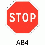 SIGNAL STOP ACIER ALUMINE OCTOGONE 600MM MODELE AB4