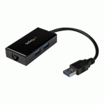 STARTECH.COM ADAPTATEUR RÉSEAU USB 3.0 VERS GIGABIT ETHERNET AVEC HUB USB 3.0 À 2 PORTS