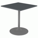 TABLE EKO 70X70 PLAT STRATIFIÉ ARDOISE - PIÈTEMENT GRIS 9006 - MOBIDECOR