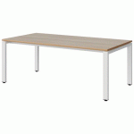 TABLE MALIBU 160X80 T3 SOUDÉ STRA ALAISÉ ACACIA/BLC 9016