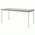 TABLE MALIBU 180X80 T6 4P STRA BLC SE W911/NOIR BLC 9016