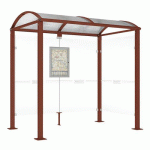 ABRI BUS VOÛTE 2.50 M - 1 BARDAGE LATÉRAL - ASPECT CORTEN - PROCITY