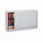 ARMOIRE PORTE COULISSANTE H 105 X L180 CM GRIS