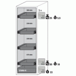 ARMOIRE S-PHOENIX VOL.2-90 S90.196.060.075.FDAC JAUNE - ASECOS