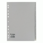 LOT DE 2 - INTERCALAIRE A4 POLYPROPYLÈNE GRIS BRUNEAU 31 ONGLETS NUMÉRIQUES GRIS - 1 JEU