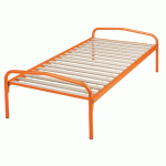 LIT EVOLUTION STANDARD 90X200 CM SOMMIER LATTES RAL 2003 ORANGE - MANUTAN COLLECTIVITÉS