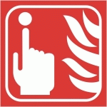 PANNEAU ALARME INCENDIE - RELIEF ET BRAILLE - 150 X 150 MM