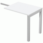 RETOUR DIRECT POUR BUREAU FAST - 2 PIEDS 80CM - BLANC
