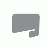 SÉPARATEUR DE BUREAU ACOUSTIQUE LATÉRAL PAULINE EN PET 12 MM - L 80 X H 60 CM- GRIS NUAGE