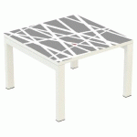 TABLE BASSE EASY OFFICE 60X60 CM PIED BLANC PLATEAU STREET - MANUTAN EXPERT