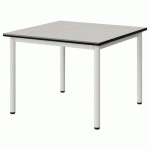 TABLE MALIBU 80X80CM T3 4P STRA BLC SEL W911/NOIR BLC 9016